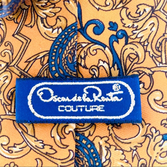 Oscar de la Renta Couture Vintage Neck Tie GUC - Picture 4 of 10